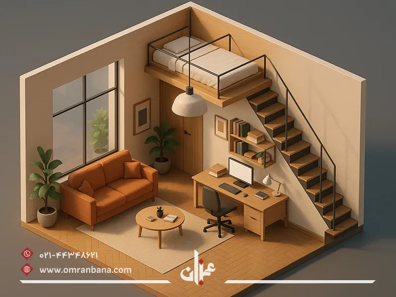 طراحی معماری داخلی ایزومتریک